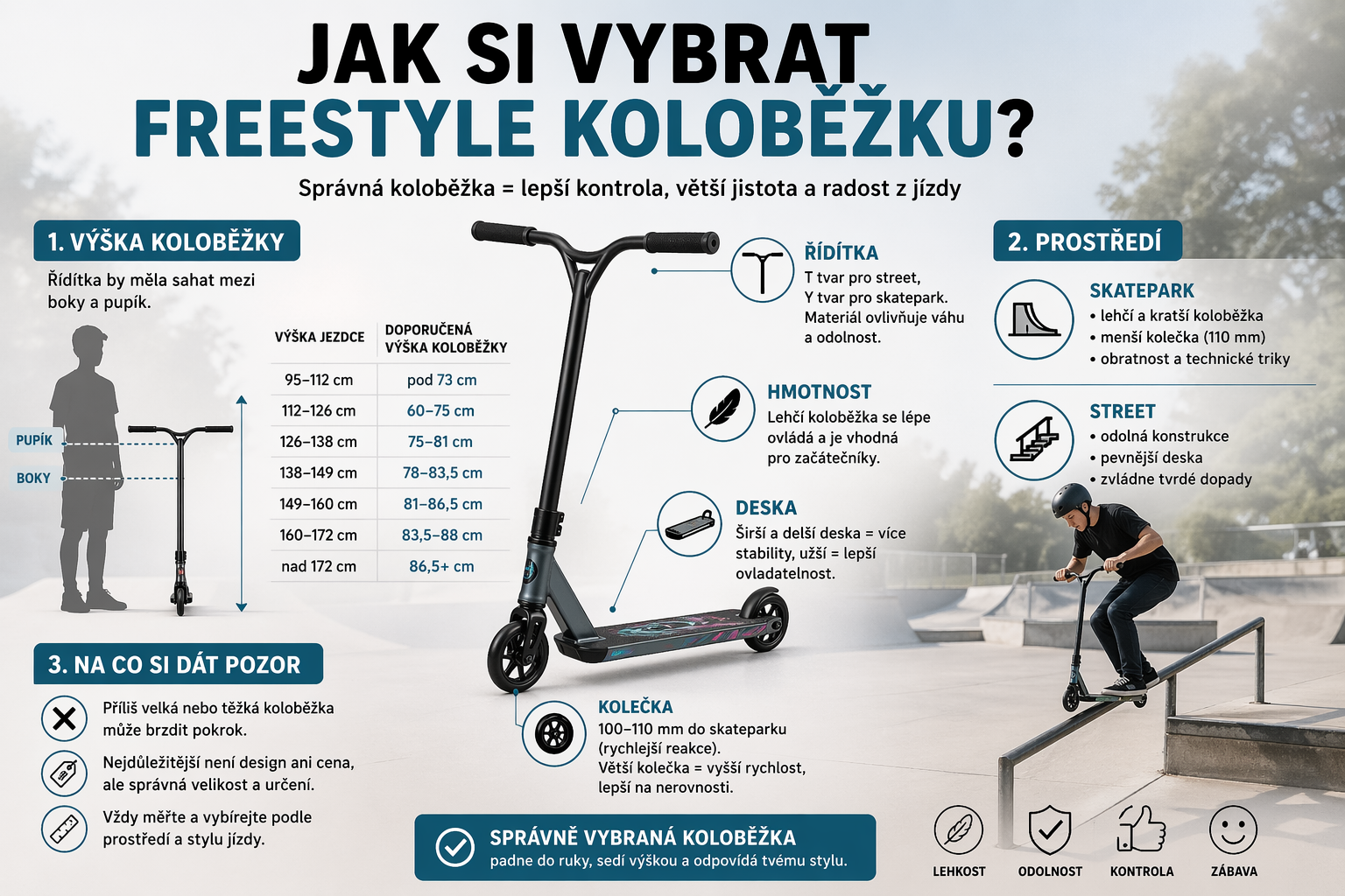 Jak vybrat Freestyle Koloběžku