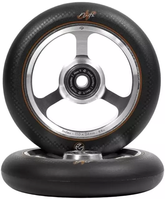 Kolečko North Index 110 Silver pro freestyle koloběžky a BMX